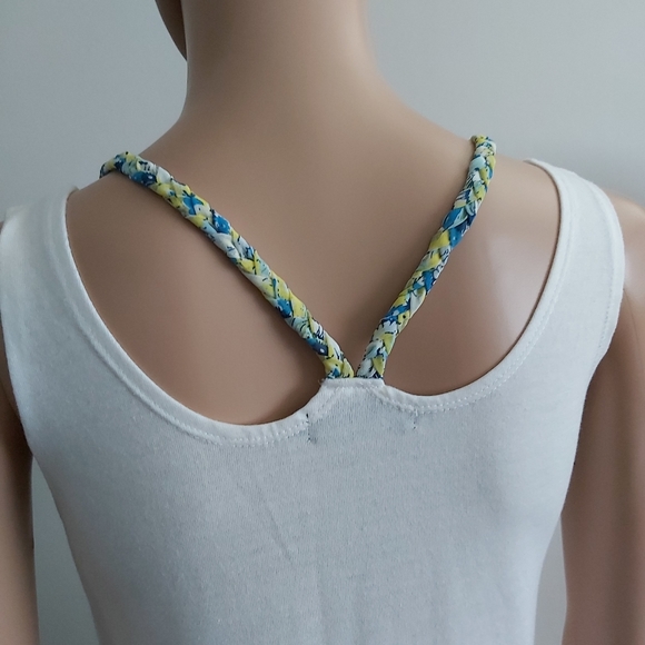 NWOT Discoat basic white tank top braided - Picture 6 of 10